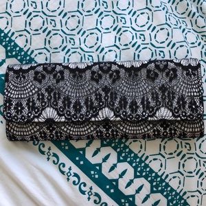 Sliver and black clutch